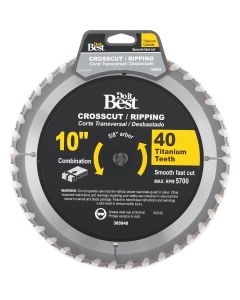 Do it Best Professional 10 In. 40-Tooth Crosscut/Ripping Circular Saw Blade