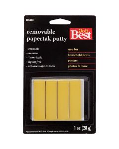 Do it Best 1 Oz. Yellow Reusable Papertak Putty