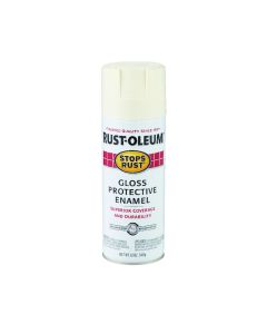 12 Oz Rust-Oleum 7789830 Canvas White Stops Rust Protective Enamel Spray Paint, Gloss