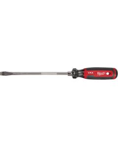 Milwaukee 3/8 In. x 8 In. Cushion Grip Slotted Screwdriver (USA)