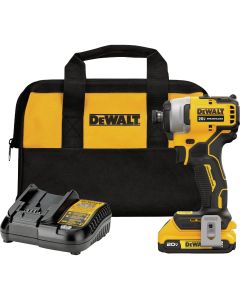 DEWALT ATOMIC 20V MAX Brushless 1/4 In. Compact Cordless Impact Driver Kit with 2.0 Ah Battery & Charger