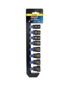 Channellock Metric 3/8 In. Drive 6-Point Shallow Impact Driver Set (8-Piece)