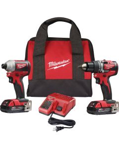 Milwaukee 2-Tool M18 Lithium-Ion Brushless Compact Drill/Driver & Impact Driver Cordless Tool Combo Kit