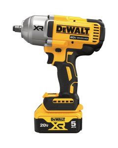 DeWalt 20 Volt MAX XR Lithium-Ion 1/2 In. Cordless Torque Impact Wrench with Hog Ring Anvil Kit