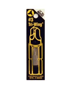Best Way Tools #3 Tri Wing Security 1 In. 1/4 In. Hex Screwdriver Bit