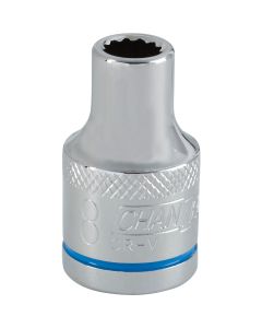 Channellock 1/2 In. Drive 8 mm 12-Point Shallow Metric Socket