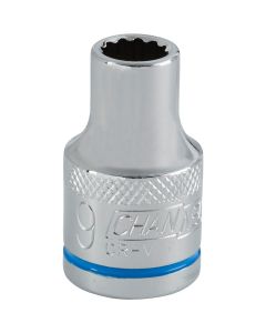 Channellock 1/2 In. Drive 9 mm 12-Point Shallow Metric Socket