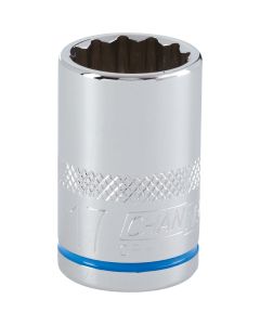 Channellock 1/2 In. Drive 17 mm 12-Point Shallow Metric Socket