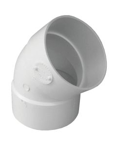IPEX Canplas 3 In. SDR 35  45 Deg. PVC Sewer and Drain Elbow (1/8 Bend)
