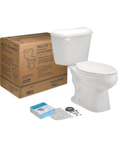 Mansfield Pro-Fit 2-128 White Elongated Bowl 1.28 GPF Complete Toilet