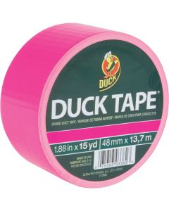 Duck Tape 1.88 In. x 15 Yd. Colored Duct Tape, Neon Pink