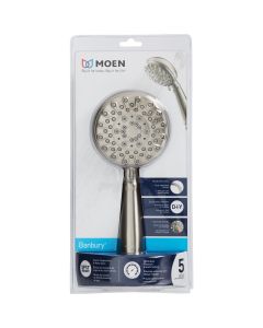 Moen Banbury 5-Spray 1.75 GPM Handheld Shower, Brushed Nickel