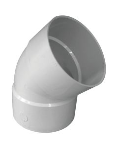 IPEX Canplas 6 In. SDR 35 45 Deg. PVC Sewer and Drain Elbow (1/8 Bend)