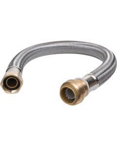 Sharkbite 3/4 In. x 1 In. x 24 In. L Stainless Steel Water Softener Connector