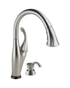 Delta Single Handle Lever Kitchen Faucet, Stainless