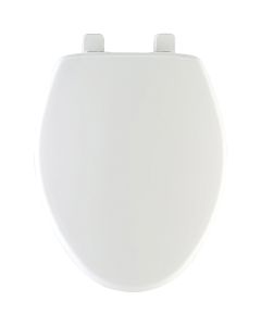 Mayfair Elongated Closed Front Slow Close White Plastic Toilet Seat
