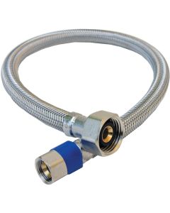 Lasco 3/8 In. C x 1/2 In. FIP x 12 In. L Stainless Steel Braided Supply Faucet Connector