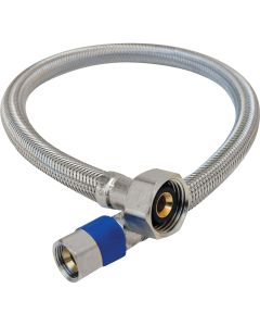 Lasco 3/8 In. C x 1/2 In. FIP x 16 In. L Stainless Steel Braided Supply Faucet Connector