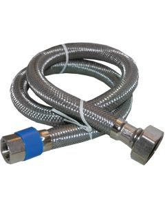 Lasco 3/8 In. C x 1/2 In. FIP x 72 In. L Stainless Steel Braided Supply Faucet Connector