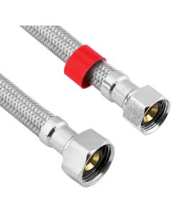 Lasco 1/2 In. C x 1/2 In. FIP x 12 In. L Stainless Steel Braided Supply Faucet Connector
