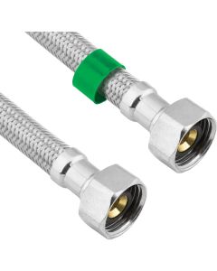 Lasco 1/2 In. IPS x 1/2 In. IPS x 9 In. L Braided Stainless Steel Flex Line Faucet Connector