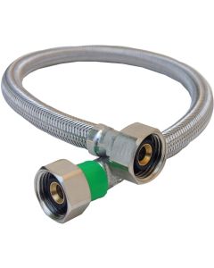 Lasco 1/2 In. IPS x 1/2 In. IPS x 12 In. L Braided Stainless Steel Flex Line Faucet Connector