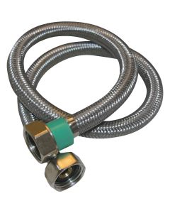 Lasco 1/2 In. IPS x 1/2 In. IPS x 30 In. L Braided Stainless Steel Flex Line Faucet Connector