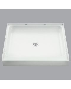 Sterling Ensemble 36 In. W x 34 In. D Center Drain Shower Floor & Base in White