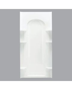 Sterling 36 In. W x 72-1/2 In. H White Vikrell Curved Shower Back Wall