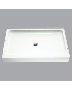 Sterling Ensemble 48 In. W x 34 In. D Center Drain Shower Floor & Base in White