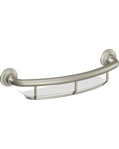 Moen Home Care 18.6 In. x 4.2 In. Concealed Screw Grab Bar with Integrated Shelf