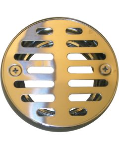 Lasco 3-1/4 In. Chrome Plated Grill Shower Drain Strainer