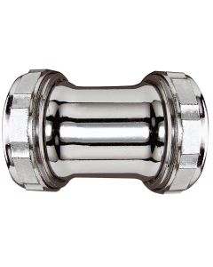 Do it Double Slip 1-1/4 In. Chrome-Plated Brass Straight Coupling