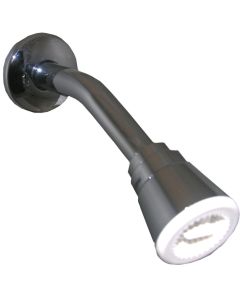 Lasco 1-Spray 1.8 GPM Fixed Shower Head with Arm & Flange, Chrome
