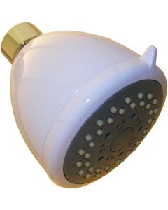 Lasco 3-Spray 1.8 GPM Fixed Shower Head, White