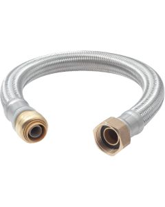 SharkBite 1/2 In. X 3/4 In. FIP X 18 In. L Braided Flexible Water Heater Connector