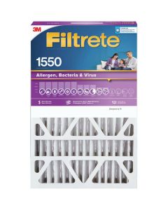 3M Filtrete 20 In. x 25 In. x 5 In. Allergen, Bacteria & Virus 1550 MPR Deep Pleat Furnace Filter