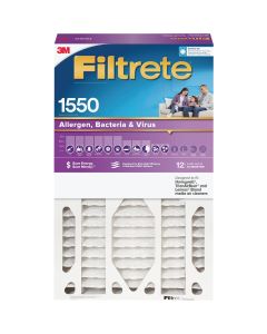 3M Filtrete 16 In. x 25 In. x 5 In. Allergen, Bacteria & Virus 1550 MPR Deep Pleat Furnace Filter
