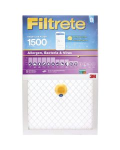 3M Filtrete 16 In. x 25 In. x 1 In. 1500 MPR Allergen, Bacteria & Virus Smart Furnace Filter