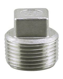 PLUMB-EEZE 1/4 In. MIP Square Head Stainless Steel Plug