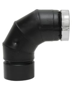 3" 90d Blk Plt Stove Elbow