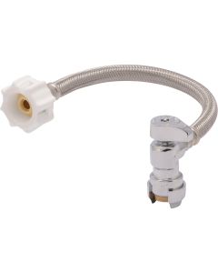 SharkBite Click Seal 1/2 In. C x 7/8 In. BC x 12 In. L Braided Stainless Steel Toilet Connector