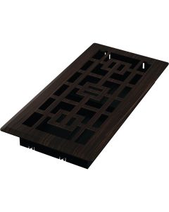 Imperial Tokyo 4 In. x 10 In. Oil-Rubbed Bronze Steel Floor Register