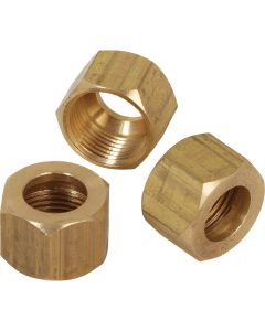 Do it 1/4 In. OD Brass Compression Nut (3-Pack)
