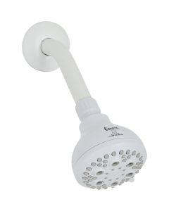 Home Impressions 5-Spray 1.8 GPM Fixed Showerhead, White