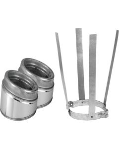SELKIRK Sure-Temp 15 Degree 6 In. Stainless Steel Insulated Elbow Kit