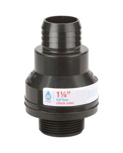 Drainage Industries 1-1/4 In. ABS Thermoplastic Full-Flow Sump Pump Check Valve