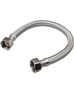 B&K 3/4 In. FIP X 3/4 In. FIP X 24 In. L Stainless Steel Water Heater Connector