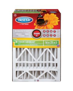 BestAir 16 In. x 25 In. x 5 In. Trion Air Bear MERV 11 Deep Pleat Furnace Filter