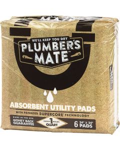 Rectorseal Plumber's Mate 24 In. x 24 In. Absorbent Utility Pads Repair Tool (6-Pack)